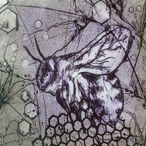 Experimental Collagraph of Bee